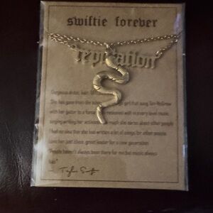 Gold color Taylor Swift Snake Reptile Necklace